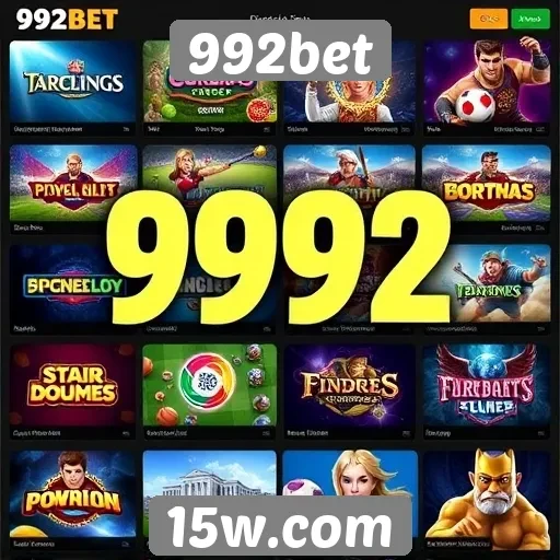 Variedade de jogos disponíveis na 992bet